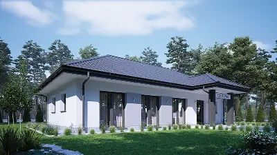 Budynek usługowy UC67d — wizualizacje 1 (odbicie lustrzane)
