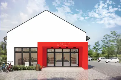 Budynek usługowy UC72 — wizualizacje 2 (odbicie lustrzane)
