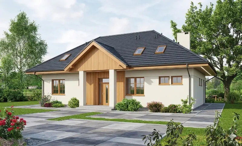 Projekt domu Budynek usługowy z częścią mieszkalną (pokoje gościnne) U23 — wizualizacja