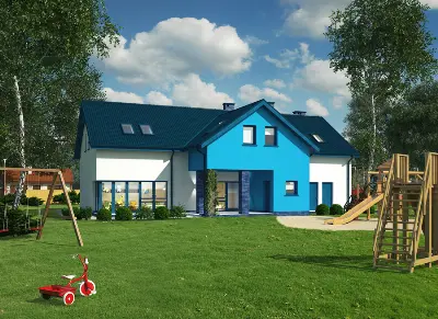 Budynek usługowy z częścią mieszkalną (punkt opieki przedszkolnej) UC37a — wizualizacje 1