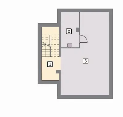 Budynek usługowy z częścią mieszkalną U15h (podpiwniczony) — rzuty kondygnacji 1 (odbicie lustrzane)