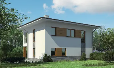 Budynek usługowy z częścią mieszkalną U15h (podpiwniczony) — wizualizacje 1