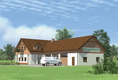 Budynek usługowy z częścią mieszkalną UC28 — wizualizacje 1