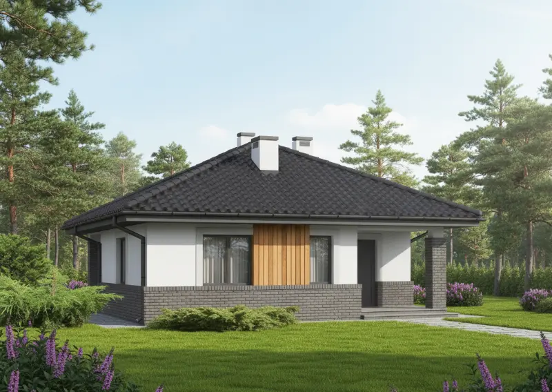 Projekt domu Bukiet kwiatów — wizualizacja