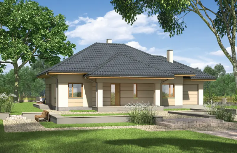 Projekt domu Bukowy las — wizualizacja