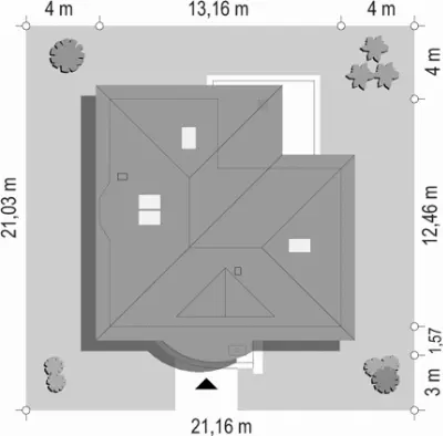 Bukszpan — plan sytuacyjny 1 (odbicie lustrzane)