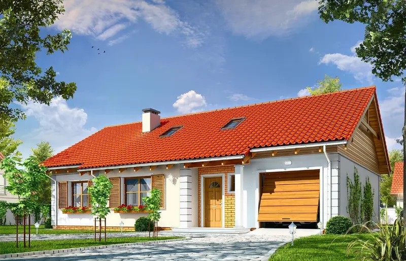 Projekt domu Bursztyn 2 — wizualizacja