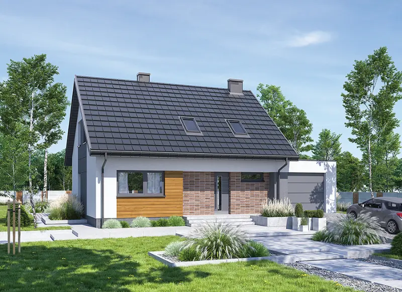 Projekt domu Cenny (etap I) — wizualizacja