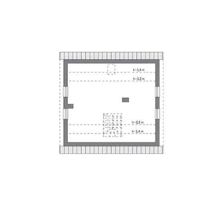 Cenny - wariant I (etap I) — rzuty kondygnacji 2 (odbicie lustrzane)