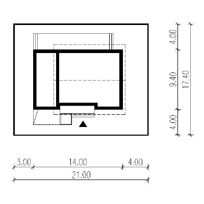 Cenny - wariant II (etap I) — plan sytuacyjny 1 (odbicie lustrzane)