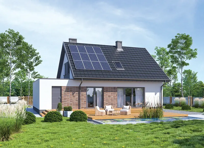 Projekt domu Cenny - wariant II (etap I) — wizualizacja