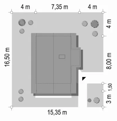 Chatka — plan sytuacyjny 1 (odbicie lustrzane)