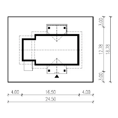 Czarujący - wariant I — plan sytuacyjny 1 (odbicie lustrzane)