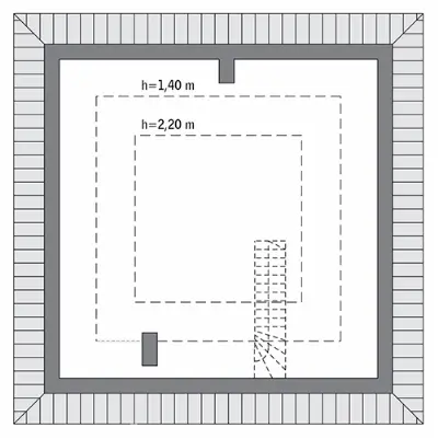 Czterolistna koniczyna - wariant VII — rzuty kondygnacji 2