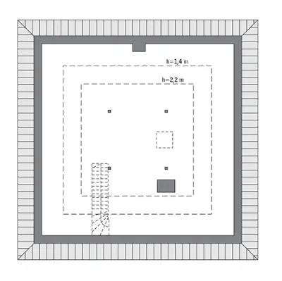 Czterolistna koniczyna - wariant XVI — rzuty kondygnacji 2 (odbicie lustrzane)