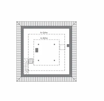 Czterolistna koniczyna - wersja 1 — rzuty kondygnacji 2