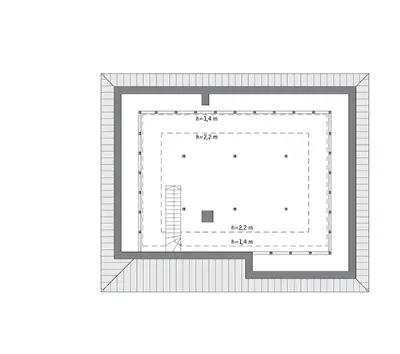 Czterolistna koniczyna - wersja 5 — rzuty kondygnacji 2 (odbicie lustrzane)