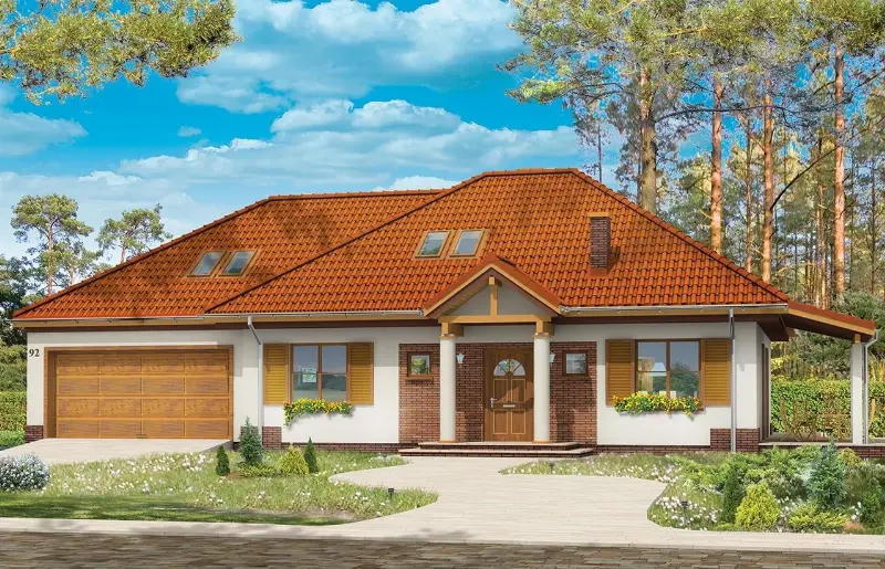 Projekt domu Cztery Kąty 3 — wizualizacja