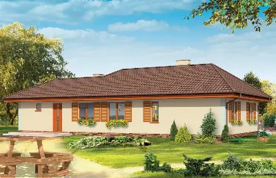 D05 z garażem — wizualizacje 2 (odbicie lustrzane)