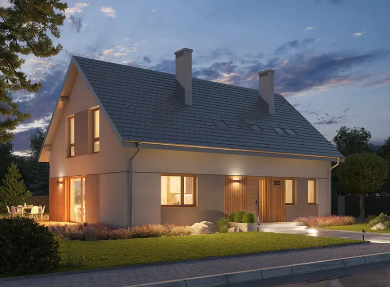 Projekt domu Dla każdego A1 — wizualizacja