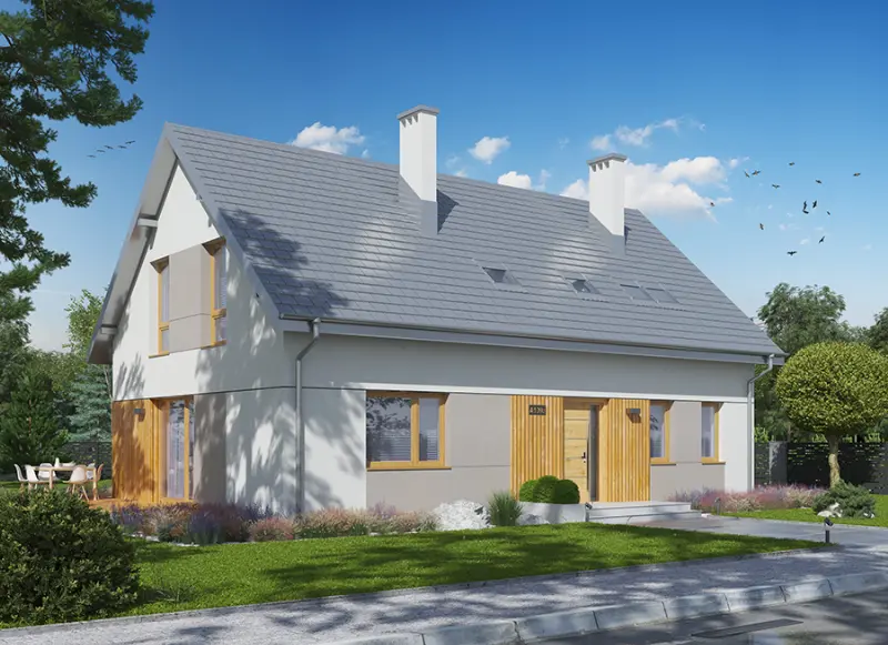 Projekt domu Dla każdego A pa — wizualizacja