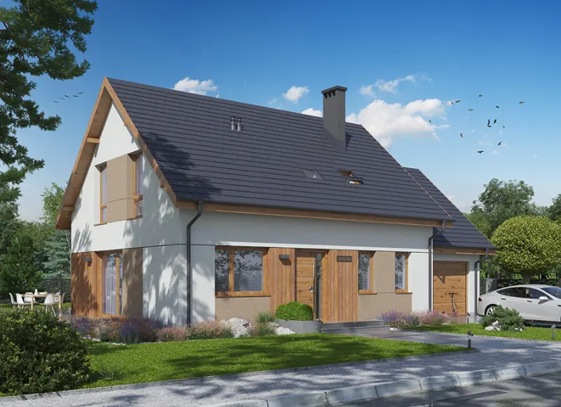 Projekt domu Dla każdego G1 — wizualizacja