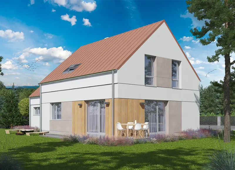 Projekt domu Dla każdego G1N pa — wizualizacja