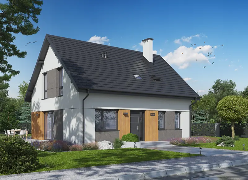 Projekt domu Dla każdego pa — wizualizacja