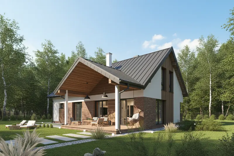 Projekt domu Dla rodziny 1G1 — wizualizacja