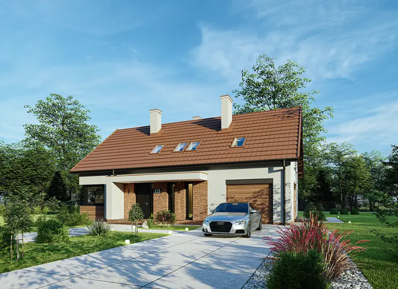 Projekt domu Dla rodziny 2G1 — wizualizacja