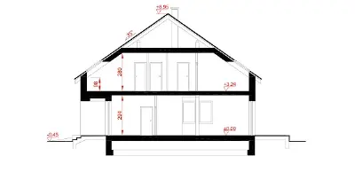 Doborowy - wariant VI — przekroje 1 (odbicie lustrzane)