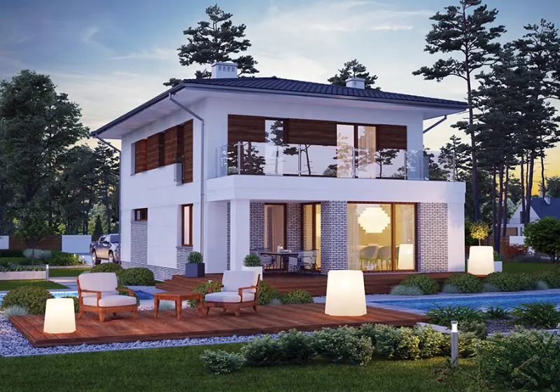Projekt domu Doborowy — wizualizacja