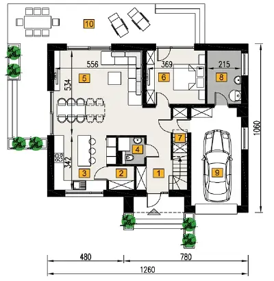 Dobra rada G1 — rzuty kondygnacji 1
