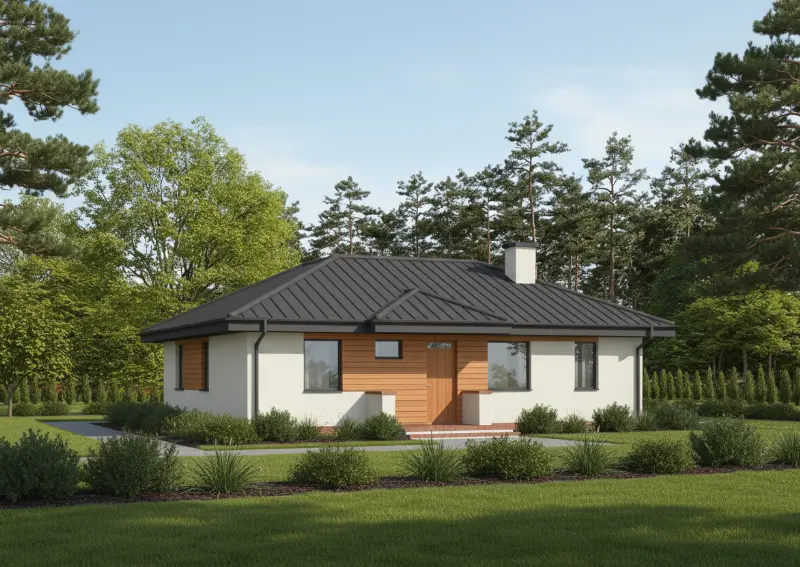 Projekt domu Dom na 102 — wizualizacja