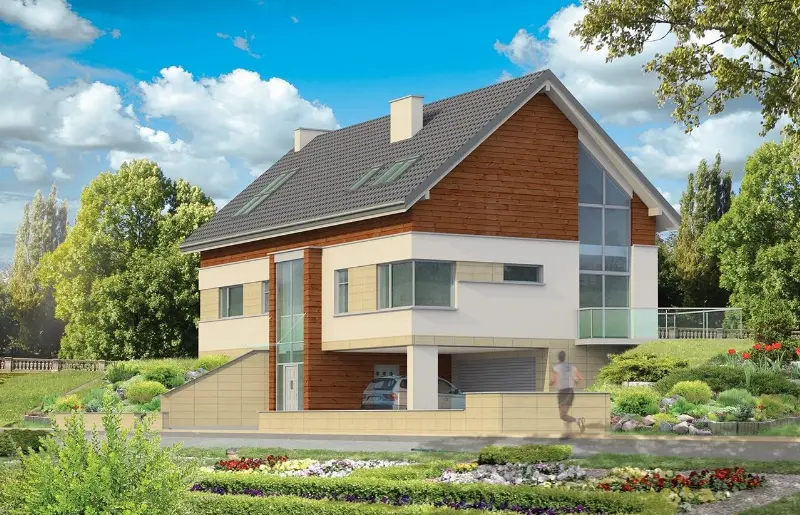 Projekt domu Dom na Górce — wizualizacja