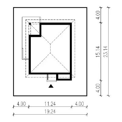 Dom na lata AG1 — plan sytuacyjny 1