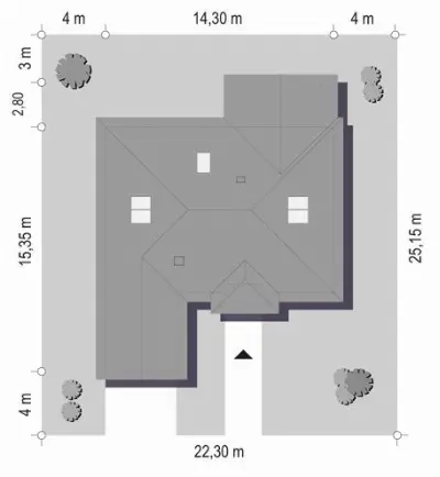 Dom na Parkowej 3 — plan sytuacyjny 1