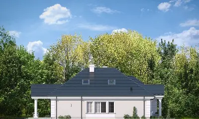 Dom na Parkowej 7 B — elewacje 3 (odbicie lustrzane)