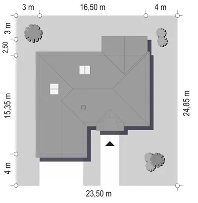 Dom na Parkowej — plan sytuacyjny 1