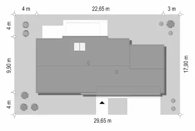 Dom na Szerokiej — plan sytuacyjny 1