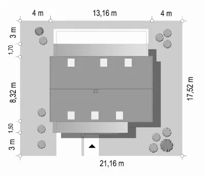 Dom na Zgrabnej 2 — plan sytuacyjny 1
