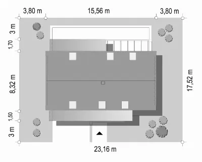 Dom na Zgrabnej 3 — plan sytuacyjny 1