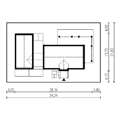 Dom nad jeziorem - wariant I — plan sytuacyjny 1
