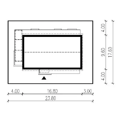 Dom Wiktorii ADG1 — plan sytuacyjny 1 (odbicie lustrzane)