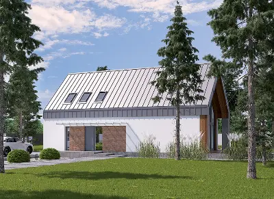 Dom z klimatem - wariant I (z wentylacją mechaniczną i rekuperacją) — wizualizacje 1