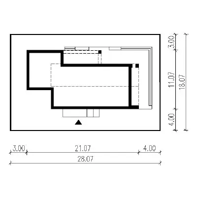 Dom z klimatem - wariant III (aranżacja 1) (z wentylacją mechaniczną i rekuperacją) — plan sytuacyjny 1