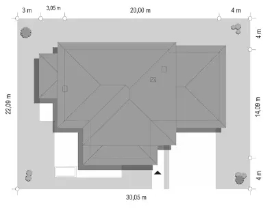 Dom z Widokiem 2 — plan sytuacyjny 1 (odbicie lustrzane)
