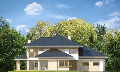 Dom z Widokiem 3 F — elewacje 3 (odbicie lustrzane)