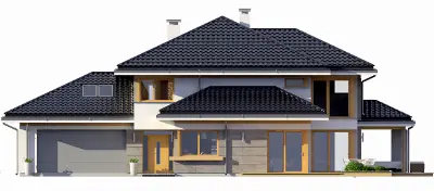 Dom z Widokiem 3 — elewacje 1 (odbicie lustrzane)