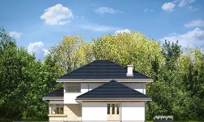 Dom z Widokiem 6 B — elewacje 3 (odbicie lustrzane)